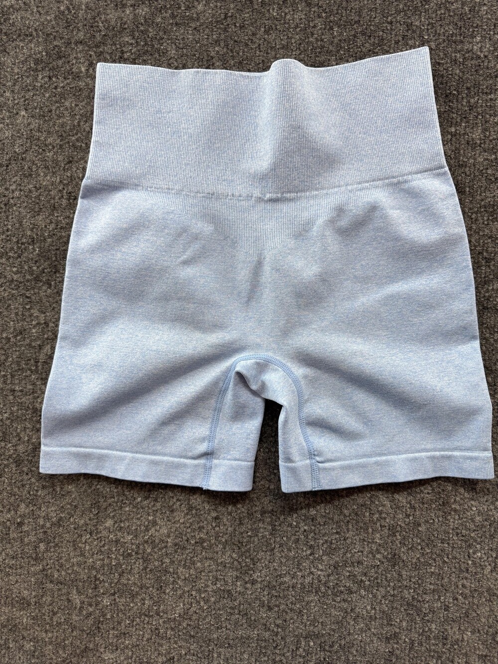 Biker Shorts Womens Small Blue High Waist Seamless 4 Inseam Yoga Gym Athletic